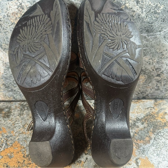 BORN Shoes Womens Size 9 Brown Leather Chenille Tamarind Strappy Sandal LIKE NEW - Picture 11 of 11